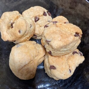 ホットケーキミックスで作るチョコチップスコーン